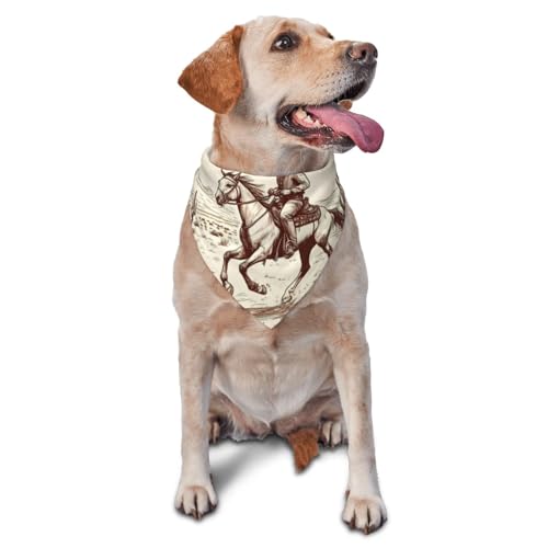 Hundehalstuch, Dreieckstuch, Haustierlätzchen für den täglichen Gebrauch und als Geburtstagsgeschenk für Katzen und Hunde – Western Desert Cowboys3 von Anceky