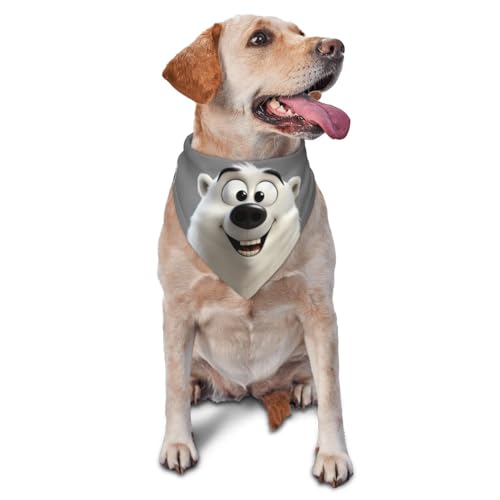 Hundehalstuch, Dreieckstuch, Haustierlätzchen für den täglichen Gebrauch und als Geburtstagsgeschenk für Katzen und Hunde – lächelnder Eisbär von Anceky
