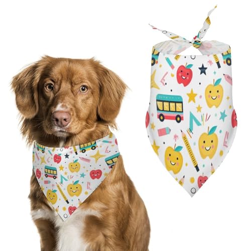 Hundehalstücher mit Aufdruck „Zurück zur Schule, originelles Haustier-Dreieckstuch, Welpen-Taschentuch für kleine, mittelgroße und große Hunde, Katzen, Kaninchen Hundehalstücher mit Aufdruck „Zurück zur Schule, originelles Haustier-Dreieckstuch, Welpen-Taschentuch für kleine, mittelgroße und große Hunde, Katzen, Kaninchen von Anceky