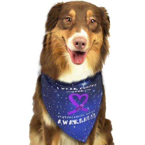 Ich trage Lila für das Bewusstsein für gynäkologischen Krebs, weiches Hundehalstuch, Dreieckstuch, Haustierzubehör für Hunde und Katzen63 von Anceky