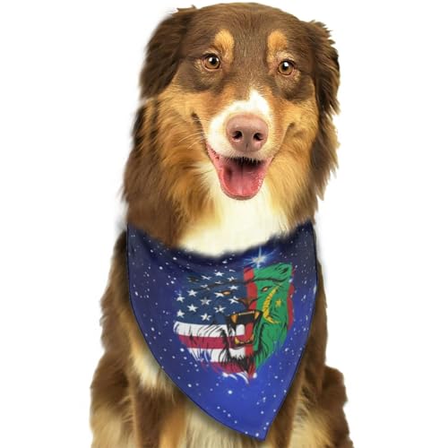 Mauretanische USA-Flagge Mauretanien Löwengesicht Weiches Hunde-Bandana-Schal Dreieckiges Halstuch Haustier-Zubehör für Hunde & Katzen57 von Anceky