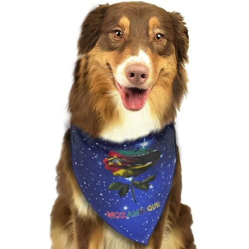 Mosambik Mosambikanische Rose Blumenflagge Weiches Hundehalstuch Dreieckstuch Haustierzubehör für Hunde & Katzen7 von Anceky