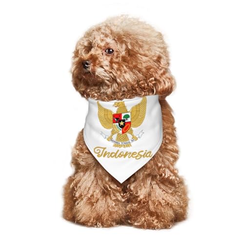 Nationales Emblem von Indonesien, Garuda Pancasila, Welpen-Halstuch, Hunde- und Katzenhalstücher, Sommer-Hundeschal für kleine, mittelgroße und große Hunde, atmungsaktiv, weich, bequem, Haustierbeklei von Anceky