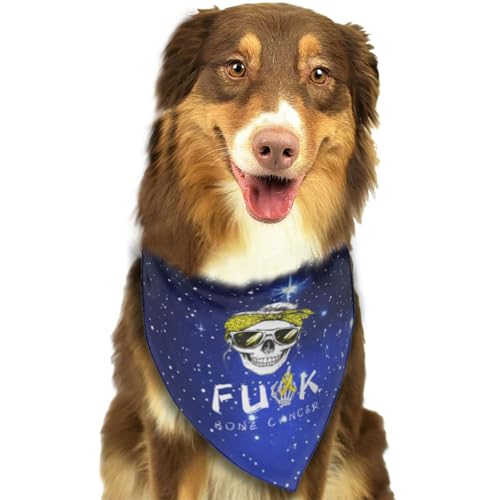 SkullBone Krebsbewusstsein, weiches Hunde-Bandana, dreieckiges Halstuch, Haustier-Zubehör für Hunde und Katzen21 von Anceky