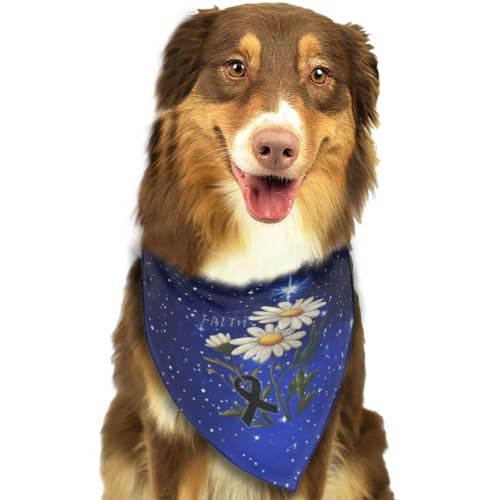 Unterstützung beim Kampf gegen Hautkrebs, schwarzes Band, weiches Hunde-Bandana, dreieckiges Halstuch, Haustier-Zubehör für Hunde und Katzen29 von Anceky