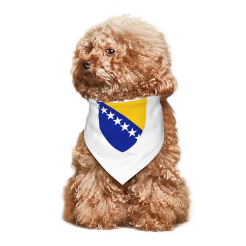 Wappen von Bosnien und Herzegowina, Welpen-Halstuch, Hunde- und Katzenhalstücher, Sommer-Hundeschal für kleine, mittelgroße und große Hunde, atmungsaktiv, weich, bequem, Haustierbekleidung, Zubehör, 3 Wappen von Bosnien und Herzegowina, Welpen-Halstuch, Hunde- und Katzenhalstücher, Sommer-Hundeschal für kleine, mittelgroße und große Hunde, atmungsaktiv, weich, bequem, Haustierbekleidung, Zubehör, 3 von Anceky