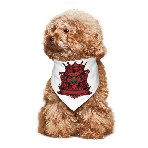 Welpen-Halstuch mit Löwe und marokkanischer Flagge, Hunde- und Katzenhalstücher, Sommer-Hundeschal für kleine, mittelgroße und große Hunde, atmungsaktiv, weich, bequem, Haustierbekleidung, Zubehör, 30 Welpen-Halstuch mit Löwe und marokkanischer Flagge, Hunde- und Katzenhalstücher, Sommer-Hundeschal für kleine, mittelgroße und große Hunde, atmungsaktiv, weich, bequem, Haustierbekleidung, Zubehör, 30 von Anceky
