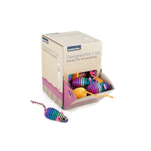 Ancol Designed for Cats Display Box Stripey Mäuse, 0,2 kg Ancol Designed for Cats Display Box Stripey Mäuse, 0,2 kg von Ancol