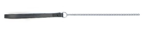 Ancol Heritage feine Kette Leine w/Leder Griff 87 cm SZ 1–3 von Ancol