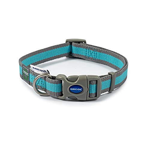 Ancol Blau & Grau aus Halsband, Größe 5-9 (Hundehalsumfang 45-70 cm) von Ancol