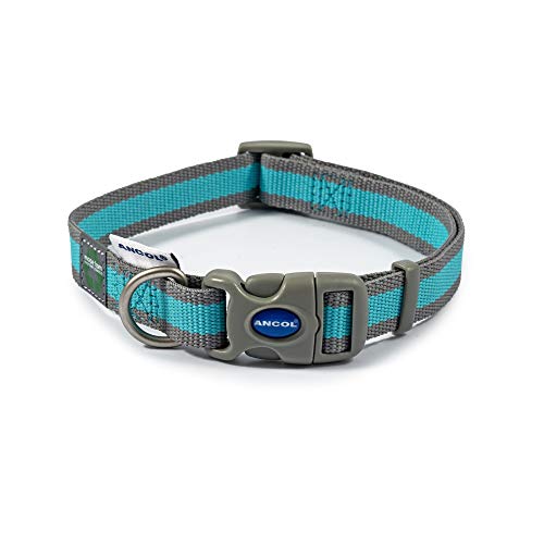 Ancol Hundehalsband, Blau / Grau, Größe 5-9 (Halsumfang 45-70 cm) von Ancol