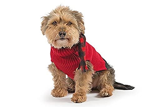 Ancol Hundepullover mit Schal, Größe L, Rot von Ancol