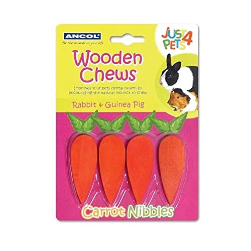 Ancol Just 4 Pets Wooden Carrot Nibbles Chew Toy Ancol Just 4 Pets Wooden Carrot Nibbles Chew Toy von Ancol
