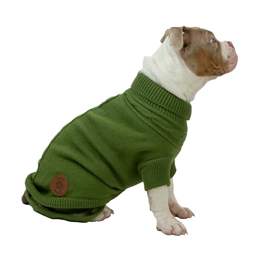 Ancol Klassischer Hundepullover mit Zopfmuster in Grün – gemütlicher Woll-Haustierpullover mit Geschirrloch, Beingurten und Rollkragen – Größe S Ancol Klassischer Hundepullover mit Zopfmuster in Grün – gemütlicher Woll-Haustierpullover mit Geschirrloch, Beingurten und Rollkragen – Größe S von Ancol