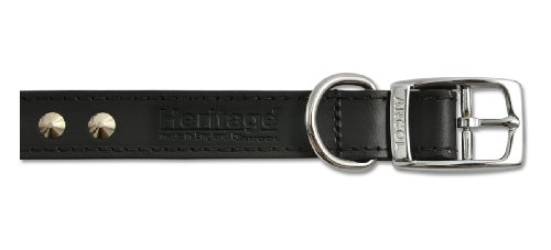 Ancol Lederhalsband schwarz 55-63cm Größe 8 von Ancol