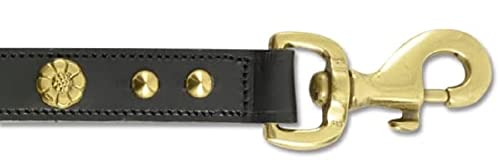 Ancol Lederleine Bull Terrier Englische Rose Schwarz 1 Meter lang von Ancol