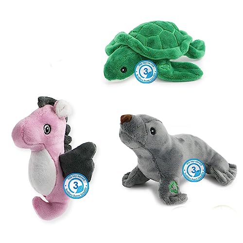 Ancol Mini-Hundespielzeug mit Schildkröte, Robbe und Seepferdchen Ancol Mini-Hundespielzeug mit Schildkröte, Robbe und Seepferdchen von Ancol