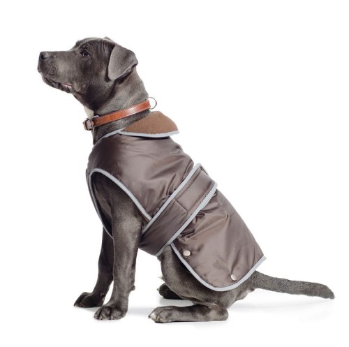 Ancol Muddy Paws Sturmguard-Mantel für jedes Wetter. Schokolade. Größe M (Länge 40 cm, Umfang 40-64 cm) von Ancol