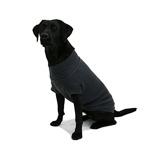 Ancol Muddy Paws Hundepullover mit Zopfmuster, Grau, 30 cm, 0,2 kg von Ancol