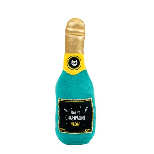 Ancol Pawty Champagner-Katzen-Kicker-Spielzeug – Indoor-Spiel für Kätzchen – lustiges Zubehör für kleine Haustiere von Ancol