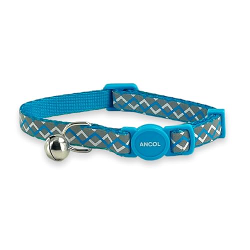 Ancol Reflektierendes, verstellbares Katzenhalsband mit Sicherheitsglocke und auseinanderbrechbarer Schnalle mit Zick-Zack-Muster Ancol Reflektierendes, verstellbares Katzenhalsband mit Sicherheitsglocke und auseinanderbrechbarer Schnalle mit Zick-Zack-Muster von Ancol