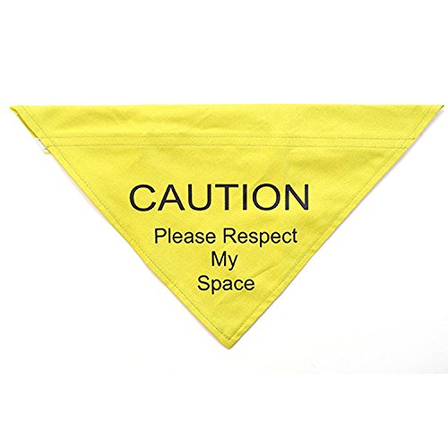 Ancol Respect My Space Warnendes Hundehalstuch, Trainingszubehör, Größe M/L, Gelb von Ancol