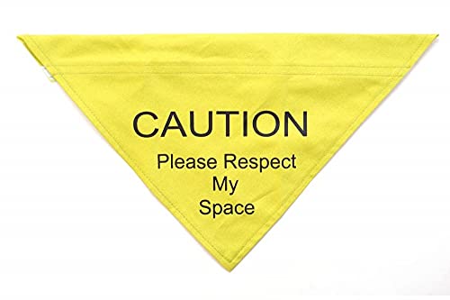 Ancol Respect My Space Achtung Bandana für Hunde, Small/Medium, Gelb von Ancol