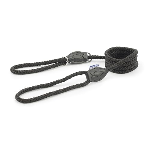 Ancol Rope Slip & Control Hundeleine, flexibel, wetterfest, bequemer Griff, leicht, für Outdoor, Laufen, Spazierengehen, 1,5 m x 8 mm, Schwarz Ancol Rope Slip & Control Hundeleine, flexibel, wetterfest, bequemer Griff, leicht, für Outdoor, Laufen, Spazierengehen, 1,5 m x 8 mm, Schwarz von Ancol