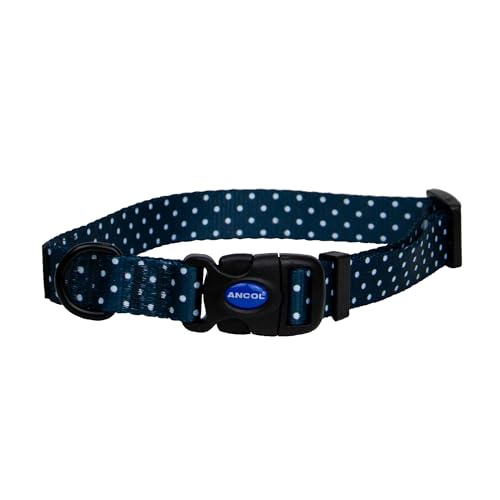 Ancol Rundes Hundehalsband mit Punktemuster, leicht, stabil, verstellbare Schnalle, langlebig, sichere Passform, weich, bequem, stilvoll, für Welpen, Größe L Ancol Rundes Hundehalsband mit Punktemuster, leicht, stabil, verstellbare Schnalle, langlebig, sichere Passform, weich, bequem, stilvoll, für Welpen, Größe L von Ancol