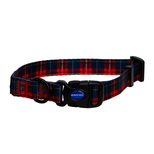 Ancol Rundes Hundehalsband mit Schottenkaro-Muster, leicht, stabil, verstellbare Schnalle, langlebig, sichere Passform, weich, bequem, stilvoll, für Welpen, Größe M Ancol Rundes Hundehalsband mit Schottenkaro-Muster, leicht, stabil, verstellbare Schnalle, langlebig, sichere Passform, weich, bequem, stilvoll, für Welpen, Größe M von Ancol