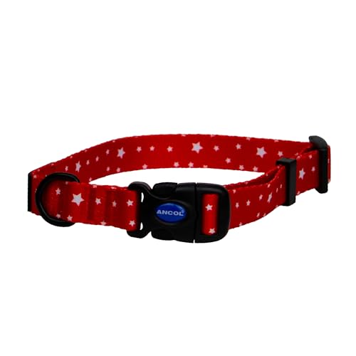 Ancol Rundes Hundehalsband mit Sternenmuster, leicht, Stabiler Griff, verstellbare Schnalle, langlebig, sichere Passform, weich, bequem, stilvoll, für Welpen, Größe S Ancol Rundes Hundehalsband mit Sternenmuster, leicht, Stabiler Griff, verstellbare Schnalle, langlebig, sichere Passform, weich, bequem, stilvoll, für Welpen, Größe S von Ancol