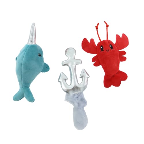 Ancol Sea Creatures Katzenspielzeug mit Katzenminze, weich, lustig, interaktiv, mehrsprachig, für den Innenbereich, leicht, gefüllt, langlebig, waschbar, Kätzchen, schlagendes Plüschtier Ancol Sea Creatures Katzenspielzeug mit Katzenminze, weich, lustig, interaktiv, mehrsprachig, für den Innenbereich, leicht, gefüllt, langlebig, waschbar, Kätzchen, schlagendes Plüschtier von Ancol