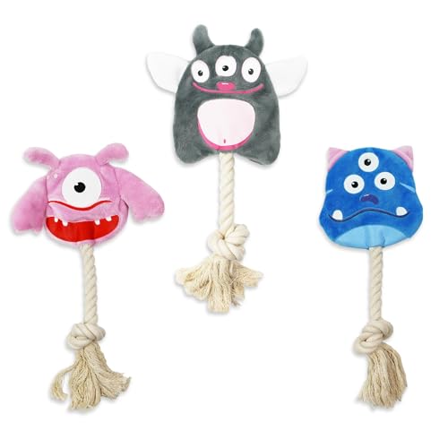 Ancol Small Bite Lil Monsters Little Crinkle and Rope Toy for Small Dogs and Puppies Pack of 3 Designs Ancol Small Bite Lil Monsters Little Crinkle and Rope Toy for Small Dogs and Puppies Pack of 3 Designs von Ancol