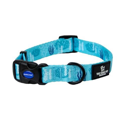 Ancol Soho Hundehalsband mit Korallenmuster, bequemes, stilvolles Haustier-Accessoire, 100% recycelter Stoff, verstellbares Nackenband, Größe L Ancol Soho Hundehalsband mit Korallenmuster, bequemes, stilvolles Haustier-Accessoire, 100% recycelter Stoff, verstellbares Nackenband, Größe L von Ancol