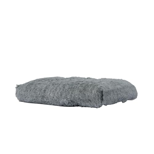 Ancol Super Plüsch-Haustiermatratze in Schiefergrau – Bequeme weiche Schlafplatzunterlage – weiches Zubehör für Hunde, Welpen, Katzen, 75 x 60 cm von Ancol