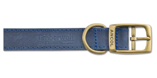 Ancol Timberwolf Hundehalsband aus Leder, 65 cm, blau Ancol Timberwolf Hundehalsband aus Leder, 65 cm, blau von Ancol