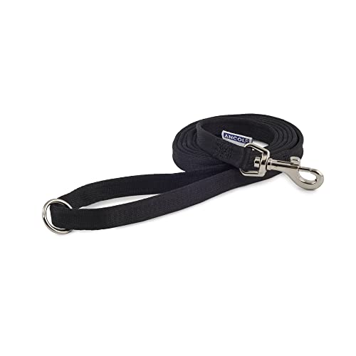 Ancol Trainingsleine, Polyester, 1,8 m x 25 mm, Schwarz Ancol Trainingsleine, Polyester, 1,8 m x 25 mm, Schwarz von Ancol