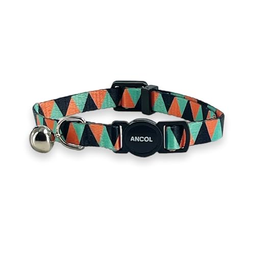 Ancol Verstellbares Katzenhalsband mit Sicherheitsglocke und auseinanderbrechbarer Schnalle, geometrisches Muster Ancol Verstellbares Katzenhalsband mit Sicherheitsglocke und auseinanderbrechbarer Schnalle, geometrisches Muster von Ancol