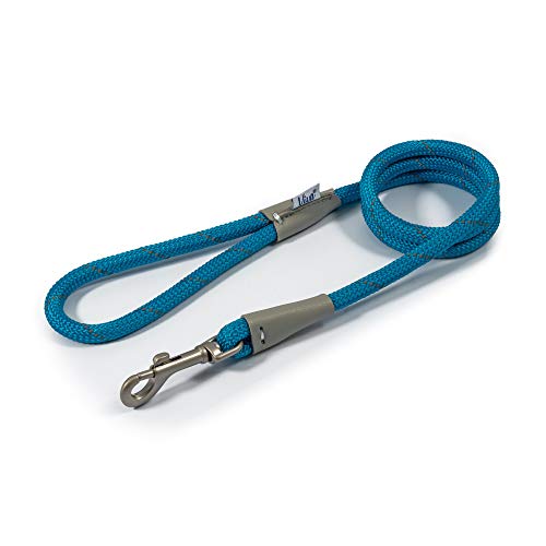 Ancol Viva Reflektierendes Seil und Echtleder-Schnappleine, 107 x 1,0 cm, Blau Ancol Viva Reflektierendes Seil und Echtleder-Schnappleine, 107 x 1,0 cm, Blau von Ancol