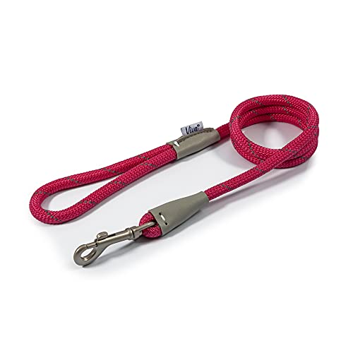 Ancol Viva Reflektierendes Seil und Echtleder-Schnappleine, 107 x 1,2 cm, Rosa Ancol Viva Reflektierendes Seil und Echtleder-Schnappleine, 107 x 1,2 cm, Rosa von Ancol