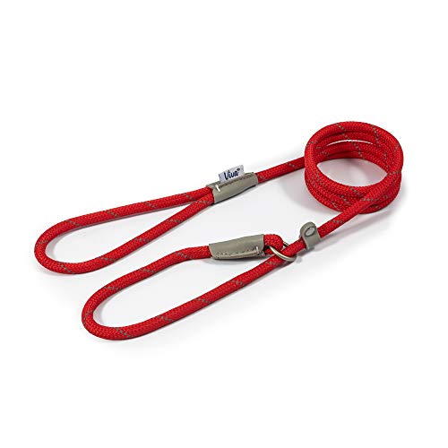 Ancol Viva Retrieverleine, reflektierendes Seil und Echtleder, 150 x 0,8 cm, Rot Ancol Viva Retrieverleine, reflektierendes Seil und Echtleder, 150 x 0,8 cm, Rot von Ancol
