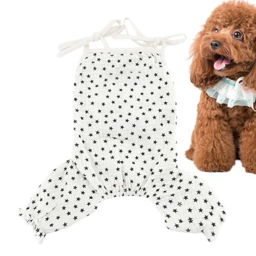 Ancsttu Hundehemd für kleine Rasse, Hundesummerkleid | Sternform Haustierkleidung - Bequemer Gurtrock Welpe süß für mittlere Rassen French Bulldog Bichon von Ancsttu