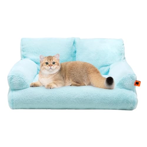 Ancsttu Katzen-Couch-Bett, waschbares Haustiersofa, Plüsch-Welpenbett, kleines Hundesofa mit rutschfester Unterseite, Haustierbett für kleine, mittelgroße Hunde, Katzen Ancsttu Katzen-Couch-Bett, waschbares Haustiersofa, Plüsch-Welpenbett, kleines Hundesofa mit rutschfester Unterseite, Haustierbett für kleine, mittelgroße Hunde, Katzen von Ancsttu