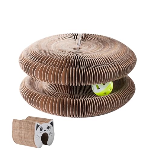 Ancsttu Katzenkratzer, Cat Scratch Board | Organ Faltbare Kätzchen Magnetic Croboker Board mit Bell | Interaktive mentale und körperliche Bewegung Spielzeug recycelbarer Katzenkratzen für Innenkatzen Ancsttu Katzenkratzer, Cat Scratch Board | Organ Faltbare Kätzchen Magnetic Croboker Board mit Bell | Interaktive mentale und körperliche Bewegung Spielzeug recycelbarer Katzenkratzen für Innenkatzen von Ancsttu