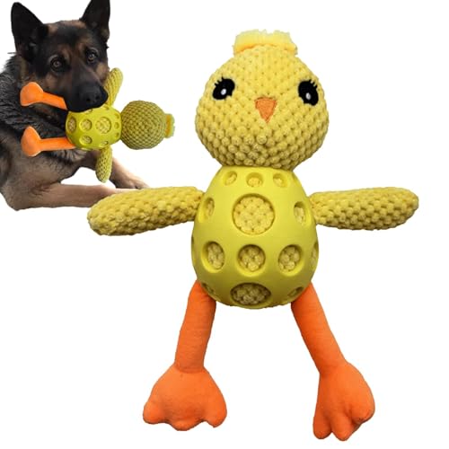 Ancsttu Quietschendes Spielzeug für Hunde, Anti-Stress-Plüschküken, Kau-Tierspielzeug für mittelgroße und große Rassen, lustige interaktive geistige Stimulation, Zahnen, Haustierzubehör Ancsttu Quietschendes Spielzeug für Hunde, Anti-Stress-Plüschküken, Kau-Tierspielzeug für mittelgroße und große Rassen, lustige interaktive geistige Stimulation, Zahnen, Haustierzubehör von Ancsttu