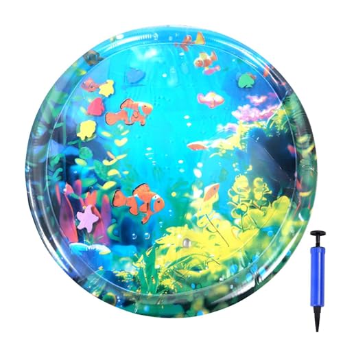 Ancsttu Wasserspielmatte für Katzen, Haustier Wassersensorische Matte - Wasserssensorische Pad aufblasbare Spielmatte,Kühlkissen mit Pumpe, Haustierversorgungen verdickte Matte Interaktives Spielzeug Ancsttu Wasserspielmatte für Katzen, Haustier Wassersensorische Matte - Wasserssensorische Pad aufblasbare Spielmatte,Kühlkissen mit Pumpe, Haustierversorgungen verdickte Matte Interaktives Spielzeug von Ancsttu