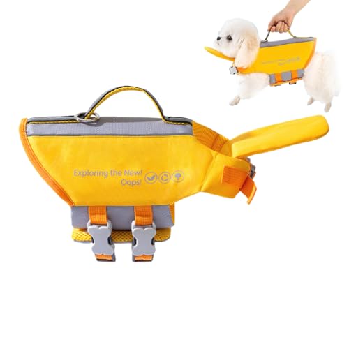 Hunde Rettungsweste, Hunde Schwimmweste Mit Rettungsgriff Und Reflektierende Streifen Wasserjacke Für Kleine, Mittelgroße Und Große Welpen, S/M/L von Ancsttu