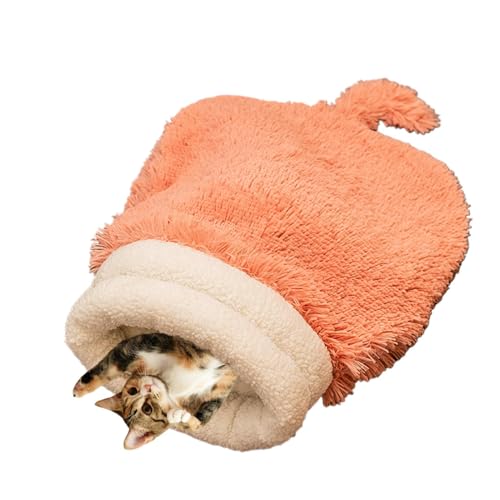 Katzenbett Höhlen Schlafsack, Geschlossen Warmer Katzenschlafsack Mit Süßem Schwanz Niedlich Warmer Katzenbetthöhle Weiche Und Bequeme Katzenschlafsack Für Winter Katzenbett Höhlen Schlafsack, Geschlossen Warmer Katzenschlafsack Mit Süßem Schwanz Niedlich Warmer Katzenbetthöhle Weiche Und Bequeme Katzenschlafsack Für Winter von Ancsttu