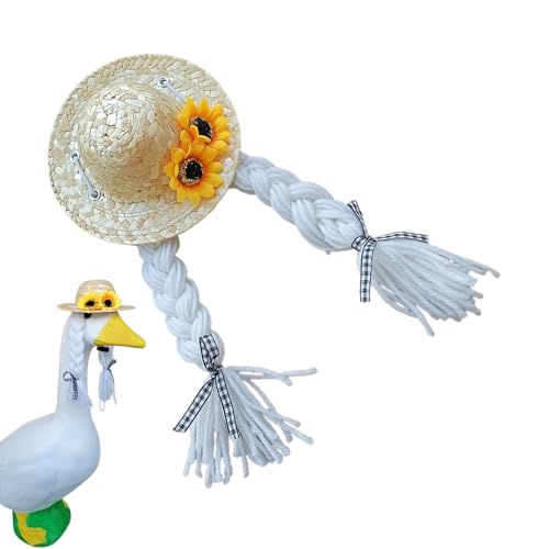 Sommergans-Outfit, niedliche Sonnenblumen- , Gans, Kleidung, , Tierkleidung, Hut für Garten, Hof, Statue, Dekoration von Ancsttu