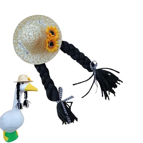 Sommergans-Outfit, niedliche Sonnenblumen- , Gans, Kleidung, , Tierkleidung, Hut für Garten, Hof, Statue, Dekoration von Ancsttu